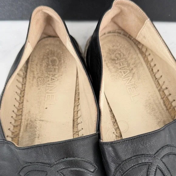 CHANEL Black and Tan Espadrilles - Picture 5 of 11
